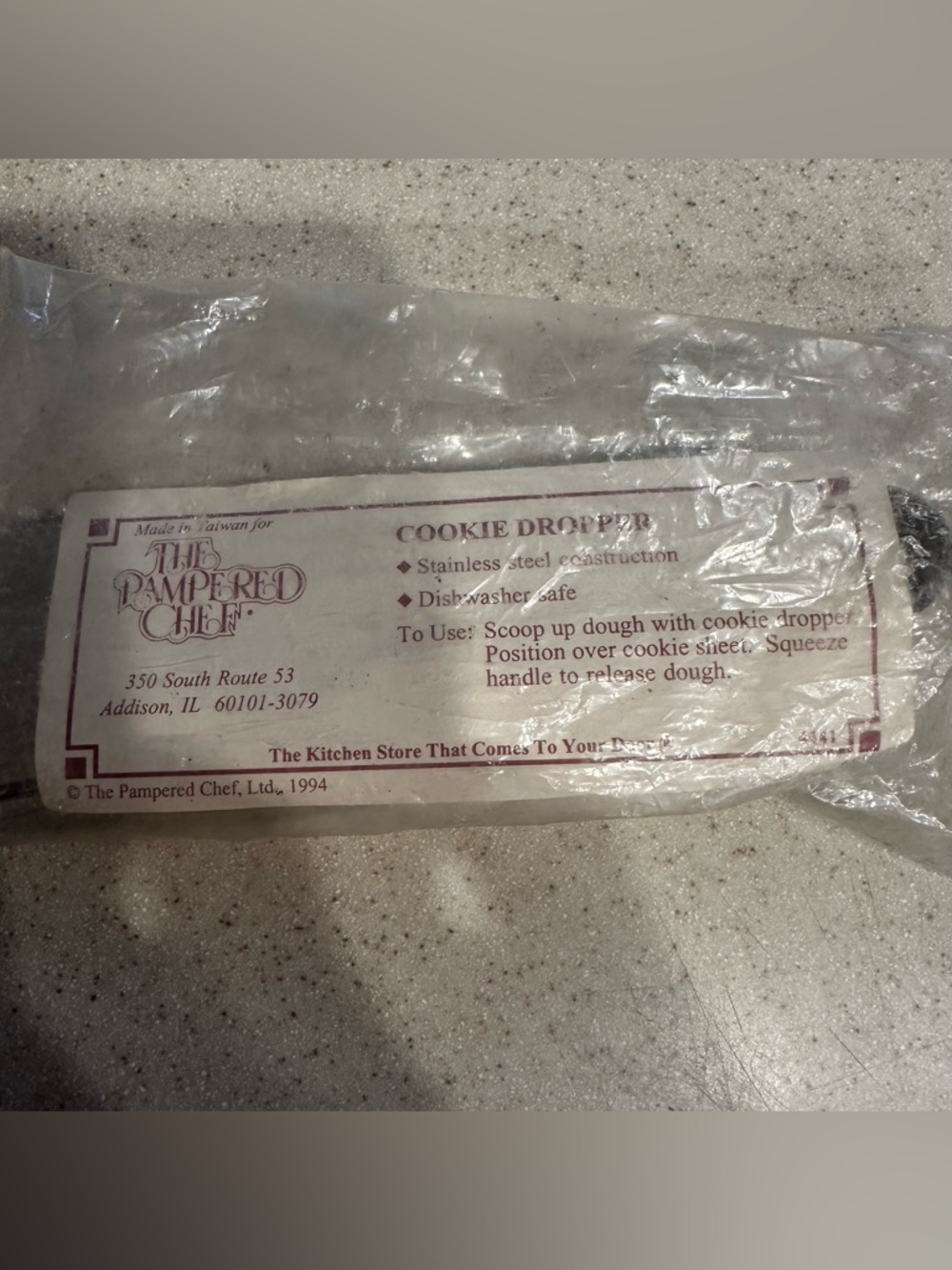 Pampered Chef Cookie dropper stainless steel NEW retired vintage
